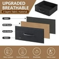 thumbnail image 6 of Sweetcrispy LED Nightstand with Charging Station – 15.7" Wide Smart Bedside Table with 5 Fabric Drawers, AC & USB/Type-C Ports, Black, 6 of 6