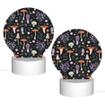 thumbnail image 2 of Salouo Mushrooms for Round Acrylic Night Light - Acrylic Sheets with LED Light Lamp Base - Decorative Night Lamp for Restaurant Bar Cafe Shop Room Decoration, 2 of 9