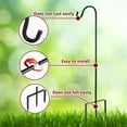 thumbnail image 3 of 2 Pack Shepherds Hook for Garden Outdoor 48 inch 1/2 inch Thick for Hanging Solar Lights, Lanterns, Bird Feeders, Metal Hanger Hook.U.S. Patent., 3 of 6