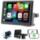 thumbnail image 3 of Portable Wireless Carplay&Android Auto Screen Dash Mount, 7Inch Touch Screen Display, Car Stereo Bluetooth, FM Car Radio, 3 of 5