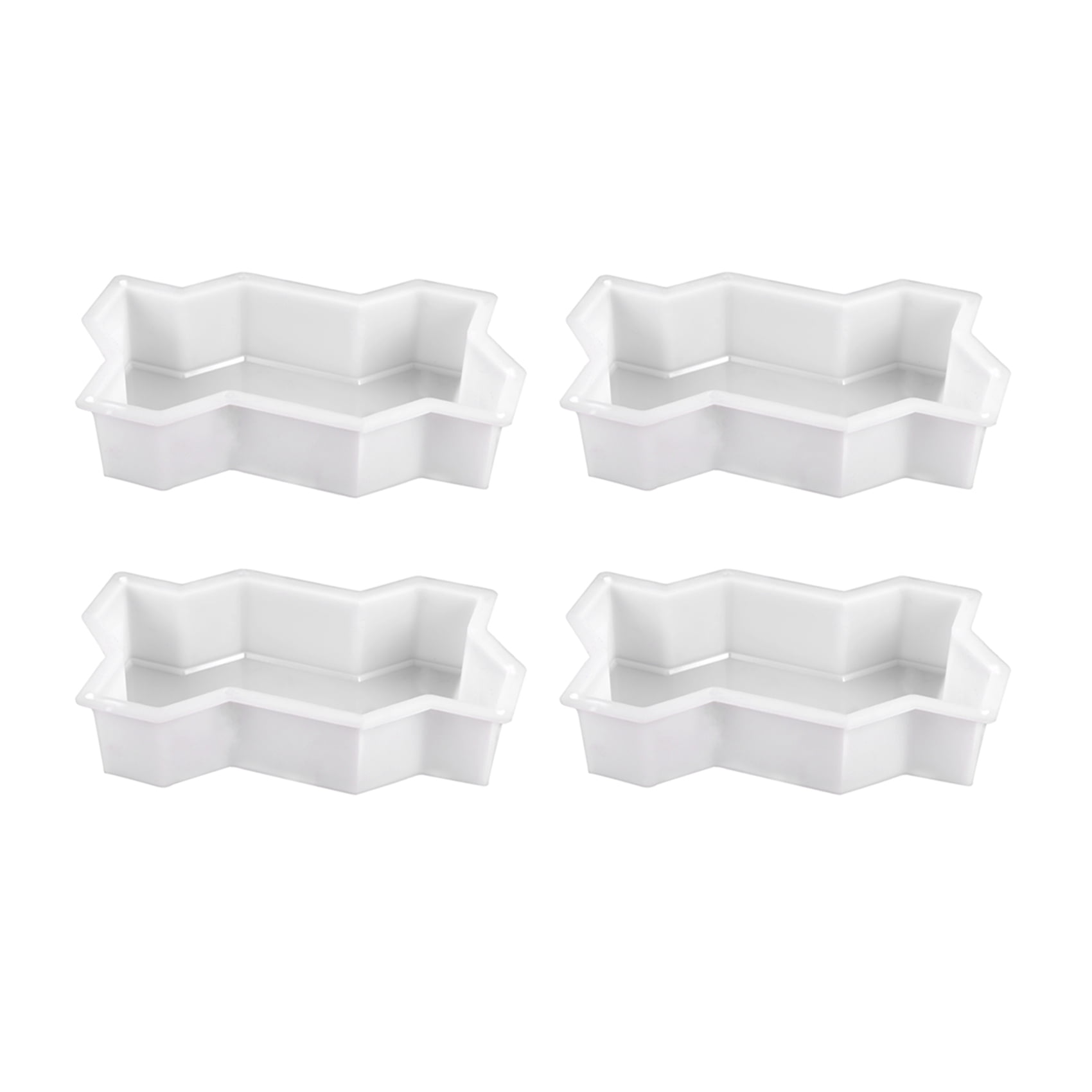 4X Three Waveform Garden Path Plastic Concrete Paving Brick Mold DIY ...