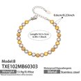 thumbnail image 1 of AEXTO Elegant Dual-Tone Beaded Necklace Versatile Minimalist Design for All Occasions, 1 of 8