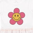 thumbnail image 4 of Inktastic Smiley Face Flower Cute Pink and Yellow Girls Toddler Dress, 4 of 5