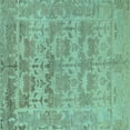 thumbnail image 1 of Ahgly Company Indoor Square Oriental Light Blue Traditional Area Rugs, 6' Square, 1 of 4