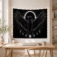 thumbnail image 5 of Black Raven Against a Starry Night Sky, Mystical Gothic for Dark Art Lovers, Celestial Bird Decor, Halloween Gift, Tapestry Wall Hanging for Bedroom, Study Room and Den, 5 of 7