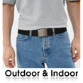 thumbnail image 2 of SUOSDEY Men's Nylon Belt with Metal Buckle,Canvas Web Belt for Jeans, 2 of 7
