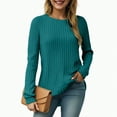 thumbnail image 5 of Godom Womens Plus Size Tops Crewneck Long Sleeve Shirts Loose Tunic Tops Fall Pullover, 5 of 6