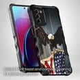 thumbnail image 3 of Cass Creations Case Compatible for Motorola Moto G Stylus 5G 2022 (NOT FOR 4G LTE), Hybrid Shockproof Bumper Protective Phone Cover - American Bald Eagle Flying with Flag, 3 of 5