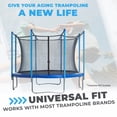 thumbnail image 4 of Plexalife Trampoline Safety Enclosure Set including Trampoline Net, 8 Trampoline Poles (with 8 pole caps) Trampoline Pole Foam Sleeves - Fits 13ft Round Trampoline Frame - Installs Inside the Frame, 4 of 8