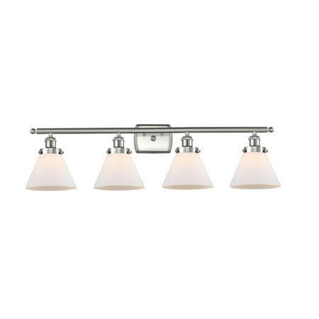 

Innovations Lighting 916-4W-11-38 Cone Vanity Cone 4 Light 38 Wide Vanity Light - White