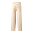 thumbnail image 5 of LIIPEE Men Casual Pants Solid Color Ankle Length Elastic Drawstring Waist Fashion Workout Joggers Pants With Pockets Male Spring Autumn Comfortable Breathable Soft Daily Sweatpants,M, 5 of 5