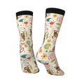 thumbnail image 5 of Uemuo Monkeys in the Jungle Pattern Women's Crew Socks, Soft Durable Breathable Moisture-Wicking with Odor Control Cotton socks, 5 of 9