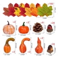 thumbnail image 2 of Decoraciones artificiales de otoño: calabazas, calabazas, hojas de arce, piñas y bellotas. Decoración para fiestas de Halloween, Acción de Gracias y otoño., 2 of 8