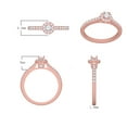 thumbnail image 2 of MauliJewels Engagement Rings for Women 3/4 Carat Halo Engagement Diamond Ring Crafted 4 Prong 14k Solid Rose Gold Genuine Diamond Wedding Jewelry Collection, 2 of 7