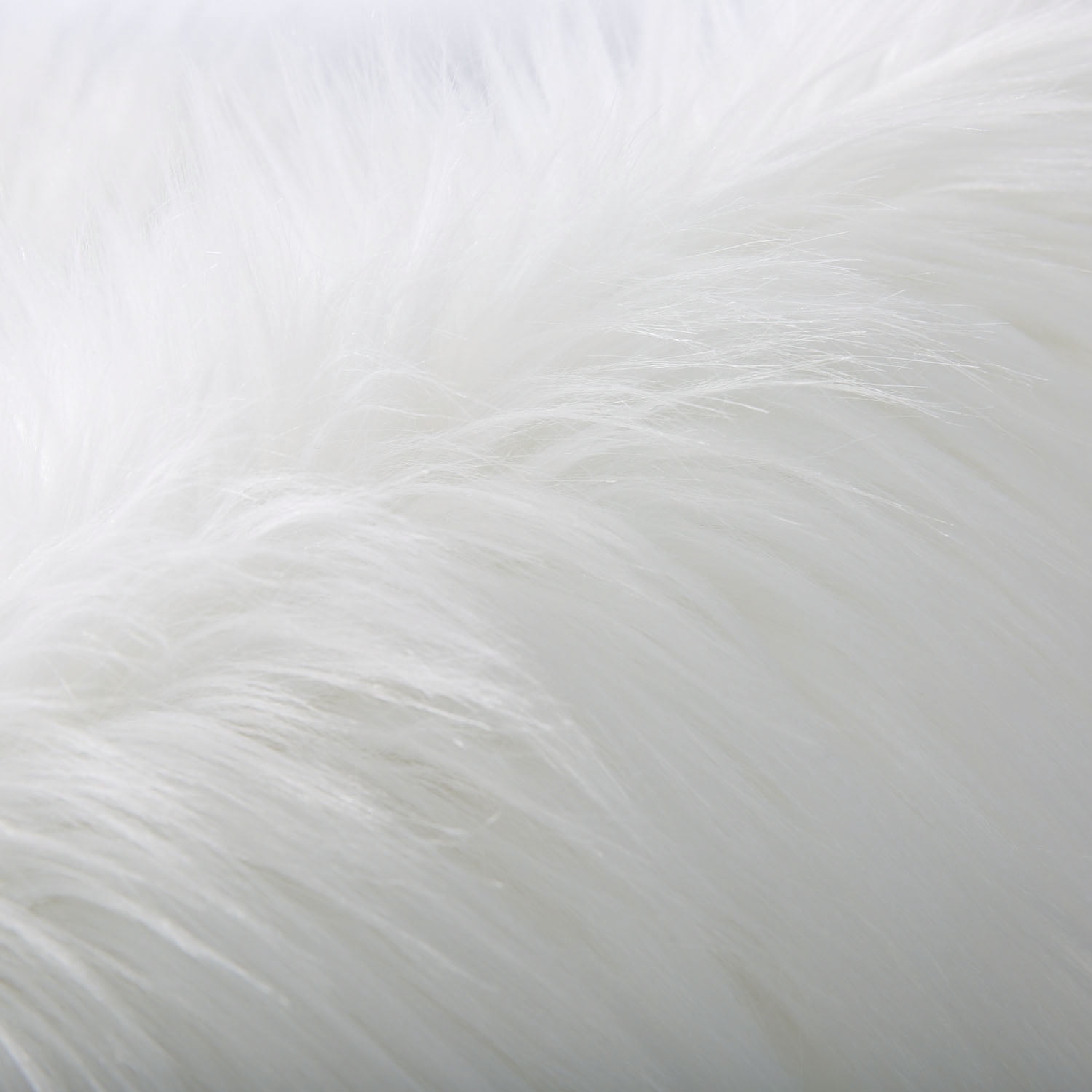 Deluxe Ultra Soft Faux Sheepskin Fur Series Fluffy Decorative Indoor Shag Area Rug, 2 x 6 Feet, white, 1 Pack