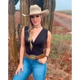 thumbnail image 2 of Cinturón con hebilla UTOWO Western de piel sintética Cowboy Cowgirl para hombre y mujer, 2 of 8