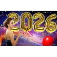 thumbnail image 4 of Balloon Number EBAIJQUO 27, papel de aluminio dorado de 27 pulgadas, 4 of 6