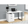 thumbnail image 3 of Monarch Specialties Computer Desk, Home Office, Laptop, Left, Right Set-up, Storage Drawers, 48"l, Work, Metal, Laminate, White, Black, Contemporary, Modern, 3 of 4