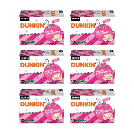 (60 Count) Dunkin' Polar Peppermint Artificially Flavored, K-Cup Coffee Pods
