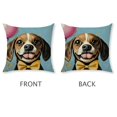 thumbnail image 5 of Easter Cat Dog Paw Prints Decorative Throw Pillow Covers, Orange Cat Beagle Porch Patio Outdoor Pillowcase, Spring Easter Egg Carrot Cushion Case Home Decor Pet Lover Gifts, 5 of 8