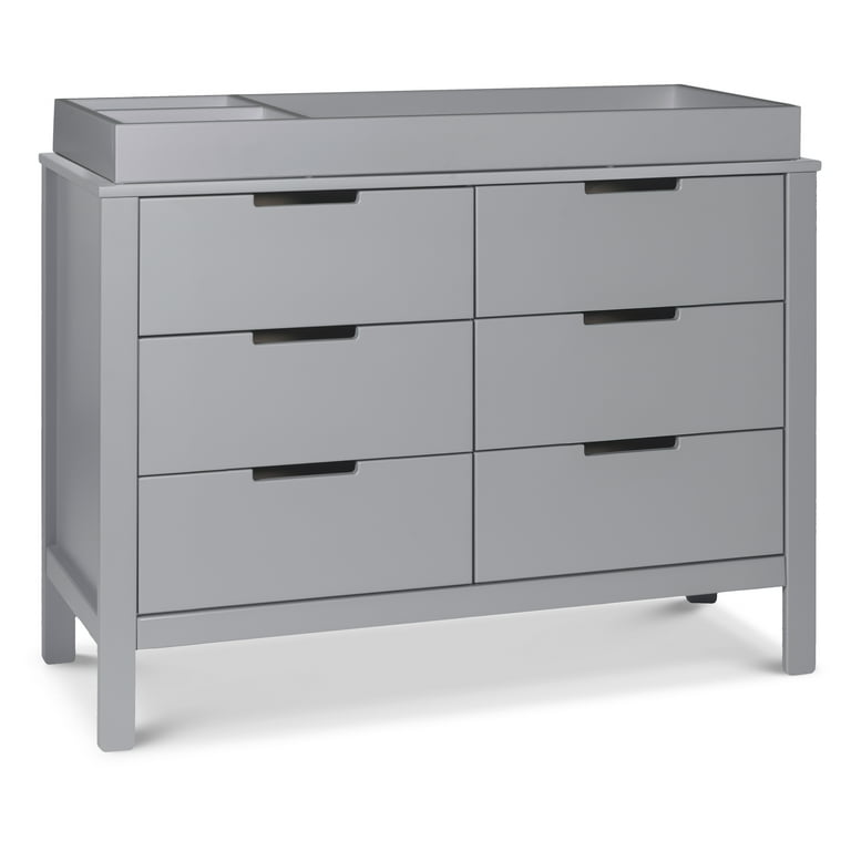 carter's by davinci colby 6-drawer dresser in grey and white Carter's by DaVinci Colby 6-Drawer Dresser in Gray
