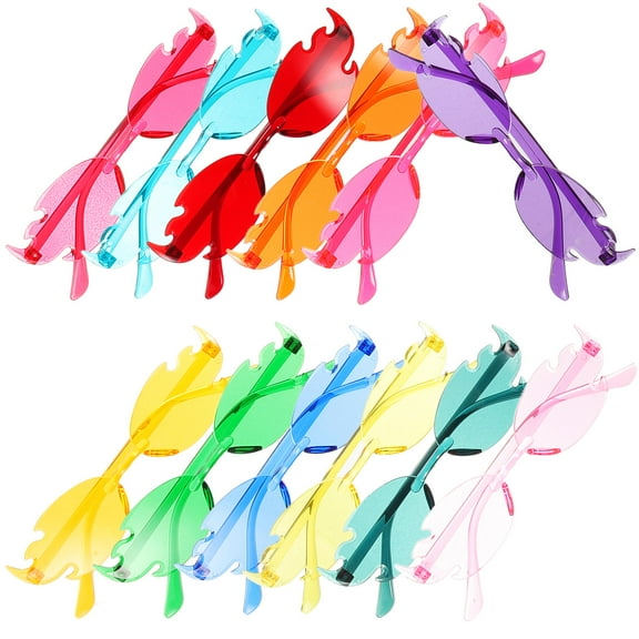 AURARMLET 12 Pairs Assorted Color Carnival Party Glasses Plastic Accessories for Teens and Adults