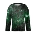thumbnail image 6 of Halloween Cardigan for Women Funny Halloween Pumpkin Womens Cardigan Sweaters Button Knit Cropped Long Sleeve Fall Winter Holiday Soft Sweatshirt Tops Green 2XL, 6 of 6