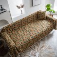 thumbnail image 3 of Paokuoon Sofa Cover Universal Sofa Cover L Shape Couch Slipcover Exquisite Pattern Soft Wear Resistant Vintage Farmhouse Furniture Protector Sofa Towel, 3 of 7