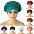 thumbnail image 6 of Turban Cap Cross Adjustable Lady Lightweight Windproof Head Wrap for Daily Wear, 6 of 8