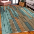 thumbnail image 3 of Rustic Decorative Rug, Grunge Wood Planks Barn House Door Nails Country Farm House Life Theme Layout, Quality Carpet for Bedroom Dorm and Living Room, 6 Sizes, Almond Green, by Ambesonne, 3 of 4