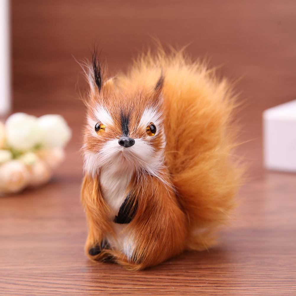 Tnfeeon - Ardilla De Peluche Realista, 16 Cm De Altura. Juguete Suave, Decoración Hogar O Regalo Para Niños.