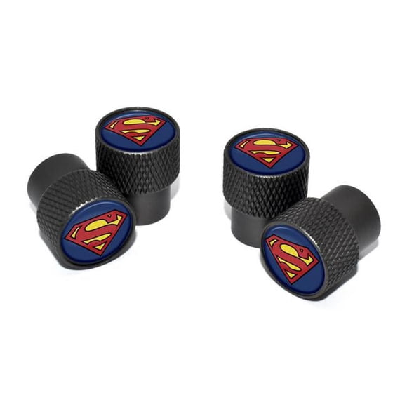 Superman 813427 Casquettes de Valve Symbole Superman avec Boutons-Pression Noirs - Lot de 4