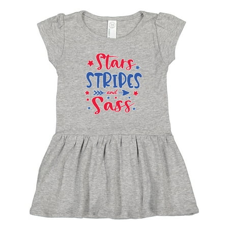 

Inktastic 4th of July Stars Stripes and Sass Blue and Red Stars Gift Toddler Girl Dress