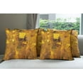 thumbnail image 6 of Ambesonne Art Throw Pillow Cover 4 Pack, Vintage Woman Drawing, 20", Ginger Earth Yellow, 6 of 7