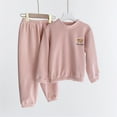 thumbnail image 5 of Cethrio Girls Winter Pajama Sets Size 7-8, Thermal 2 Piece Long Sleeve Fleece Girls Sleepwear Pink, 5 of 5