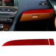 thumbnail image 1 of 2x Red Carbon Fiber Co-pilot Strip Cover Trim for BMW 6 Series F12 F13 2011-2018, 1 of 4