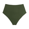 thumbnail image 4 of Bikinis for Women High Waisted Bikini Bottoms Tummy Control Triangle Swimwear Bottom Bathing Suit Army Green L, 4 of 5