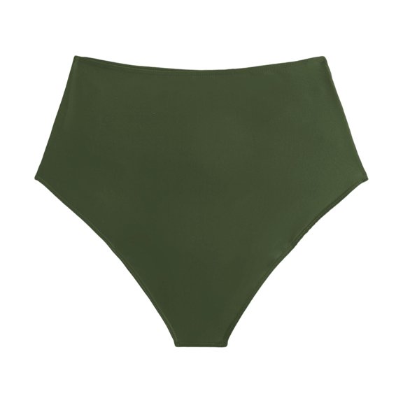 LIIPEE Womens Swimwear Bottoms Casual Summer Solid Color Elastic High Waist Ladies Holiday Pool Beach Soft Breathable Comfortable Sexy Slim Fit Fashion Ruched Bikinis Swimwear,L