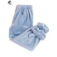 thumbnail image 3 of PULLIMORE Women's Fluffy Plush Pajama Pants Casual Fleece Jogger Pant Winter Sleepwear (Blue), 3 of 9