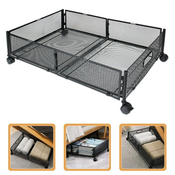 WHAMVOX Foldable Under Bed Storage Organizer Container for Bedroom, Space-Saving Storage Box Holder for Clothes and Bedding