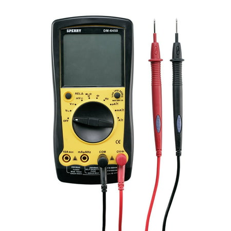 Sperry Instruments DM6450 Digital Multimeter 9 Function, 750/1000V AC/DC, 10A Current, Continuity, 10 Auto
