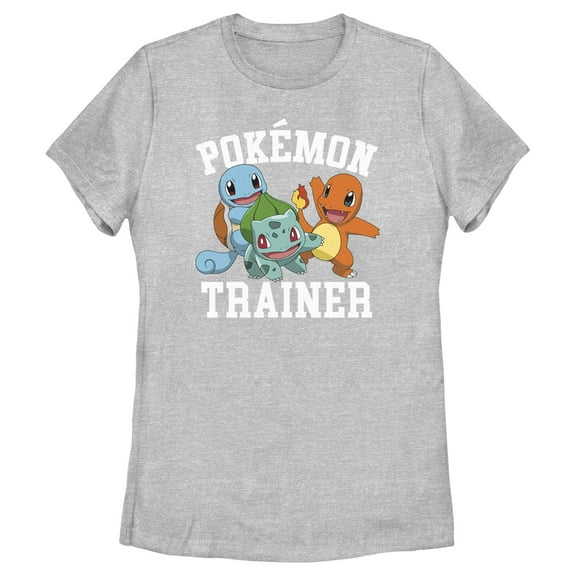 Women's Pokemon Trainer Characters Graphic Tee Athletic Heather Medium