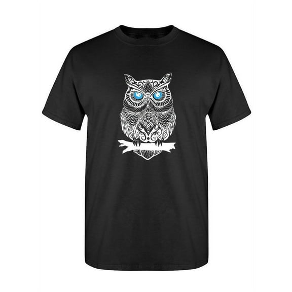 Owl Art In White T-Shirt Women -SPIdeals Designs, Female Large