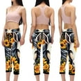 High Waist Capris Printed Leggings for Women, Not SeeThrough Gym Pants