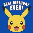 thumbnail image 2 of Boy's Pokemon Pikachu Best Birthday Ever  Graphic Tee Royal Blue X Small, 2 of 5