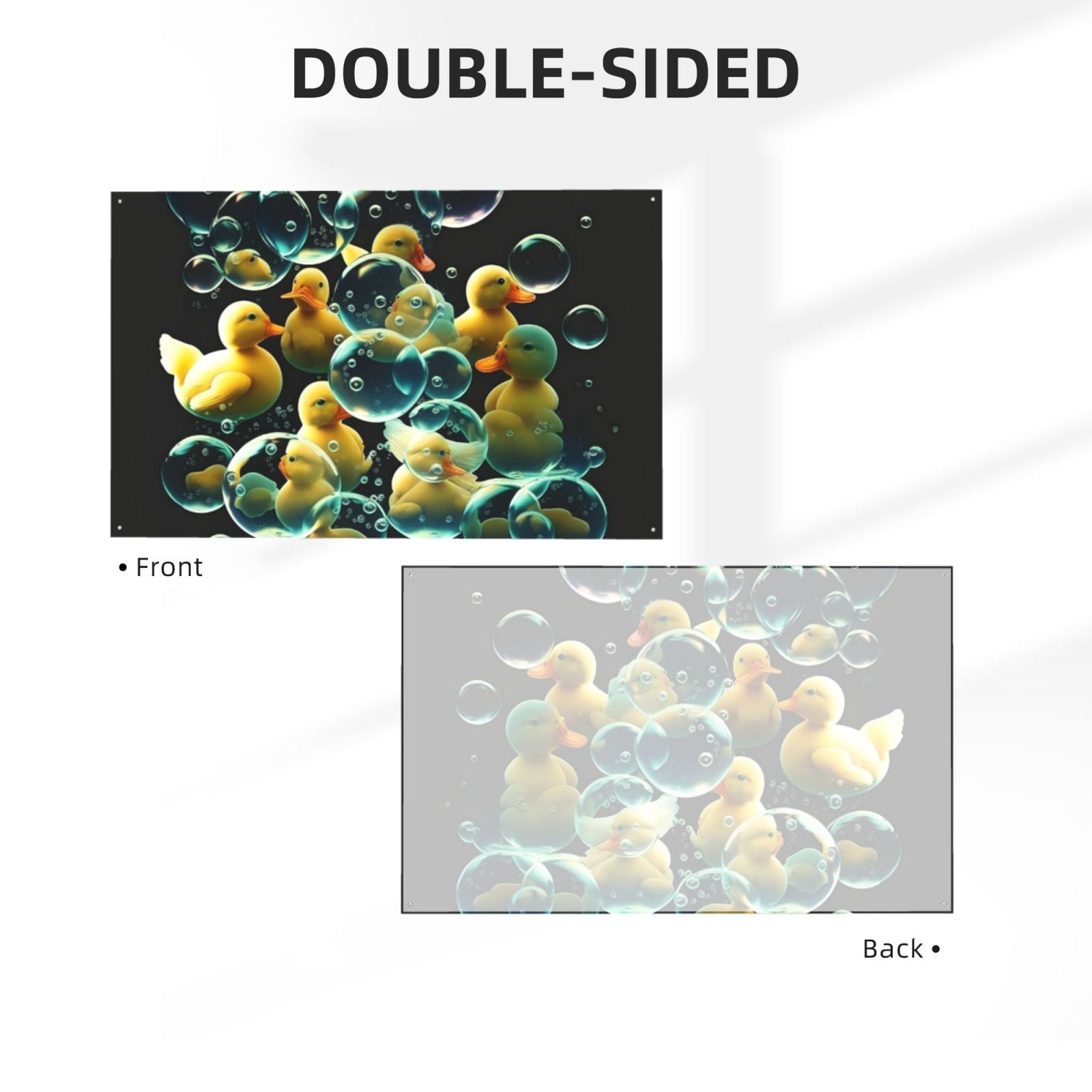 Rubber Ducks In Soap Bubbles Four Hole Decorated Banner Flag for Garden Yard Home Decoration Indoor Outdoor 4x6 Ft
