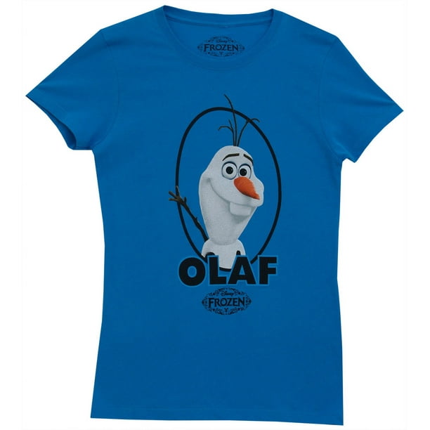 Frozen Olaf Ovale Logo Disney Film d'Animation Puissant T-Shirt Juniors T-Shirt