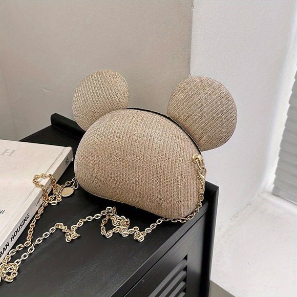 LHSHID Mouse Design Shoulder Bag Zipper Stylish Chain Bag Women‘s All Match Crossbody Bag For Party Perfect for Carnival Mardi Gras Music Festival