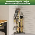 thumbnail image 6 of Sttoraboks Garden Tool Organizer for Corner - Heavy Duty Metal Rack with 34 Storage Compartments & 14 Hooks for Shovels, Rakes, Long-Handled Tools, Ideal for Garden, Shed, Garage Storage, 6 of 9
