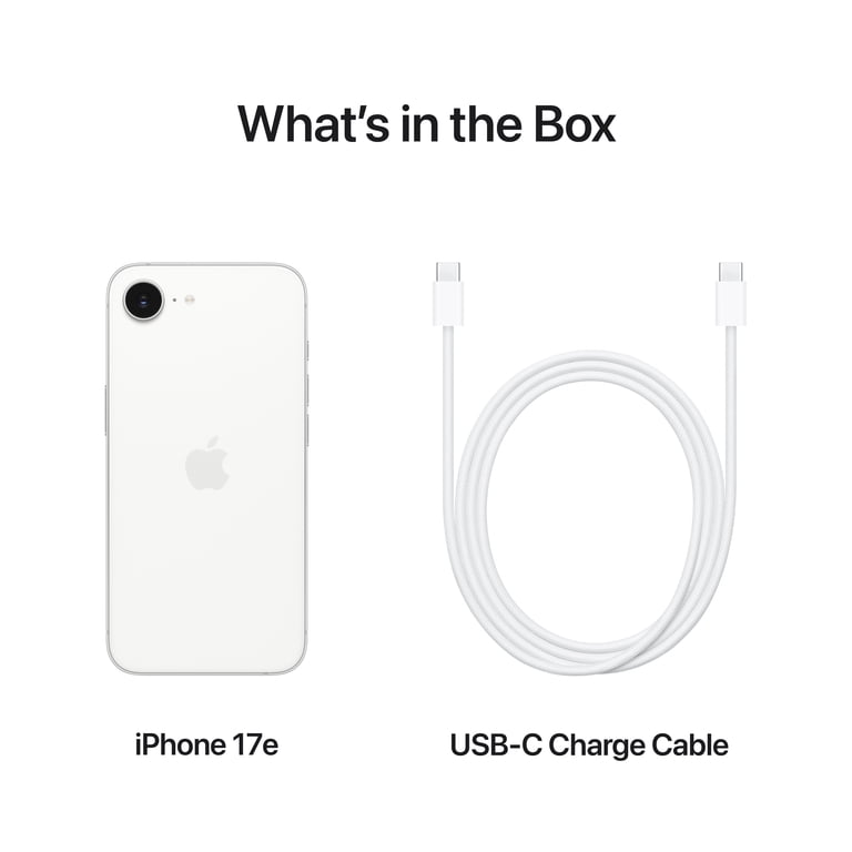 Straight Talk Apple iPhone 17e, 256GB, 5G, White - Prepaid